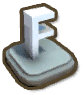 F Letter Statue