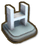 H Letter Statue