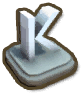 K Letter Statue