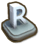 R Letter Statue