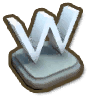 W Letter Statue